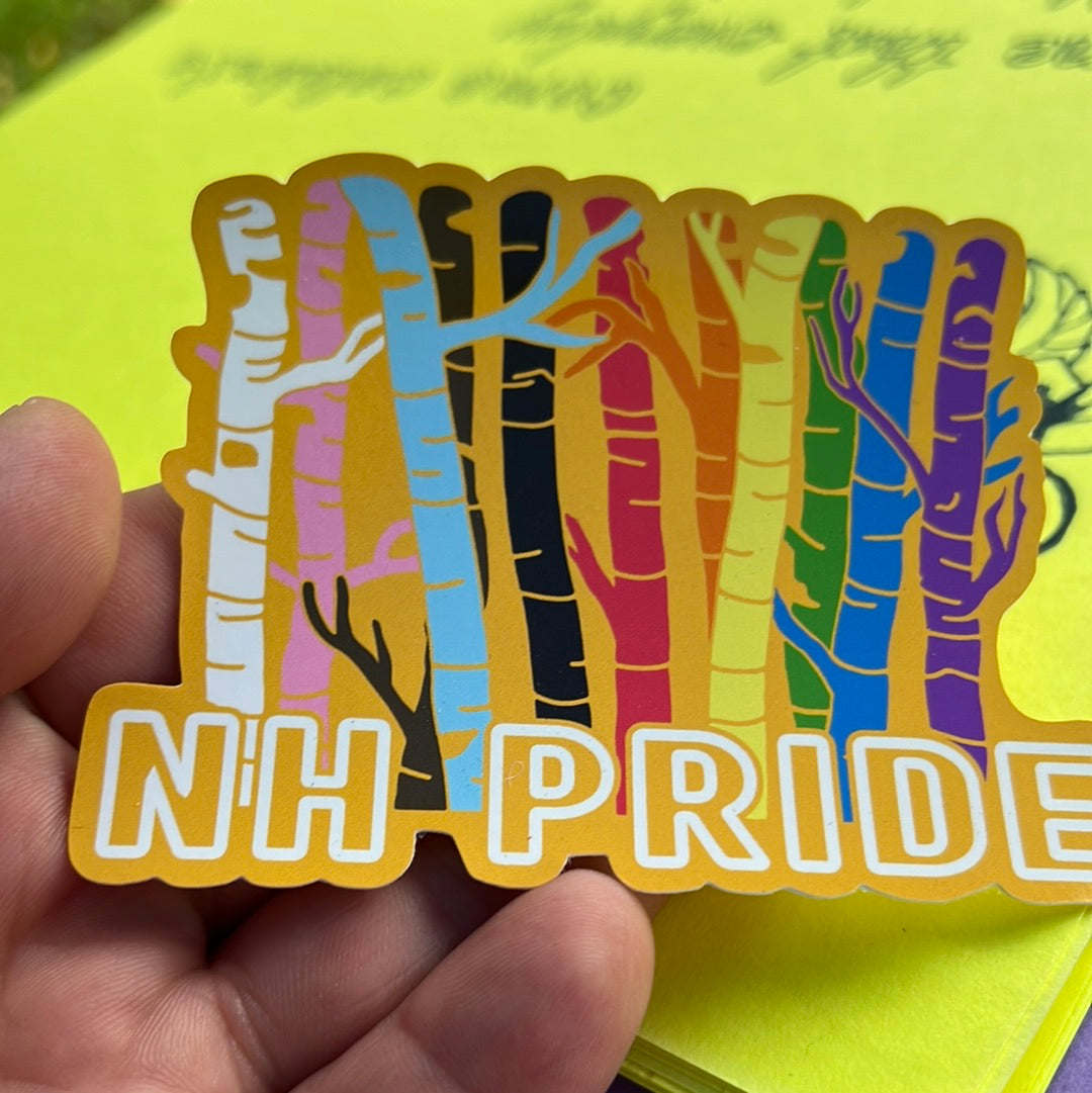 NH PRIDE BIRCH TREE Window Cling