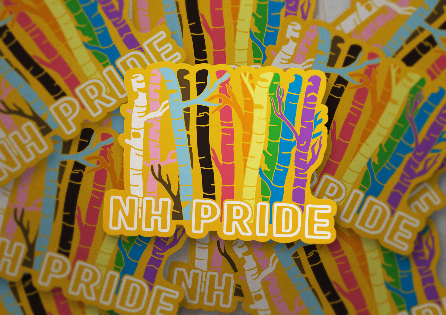 NH PRIDE BIRCH TREE Window Cling