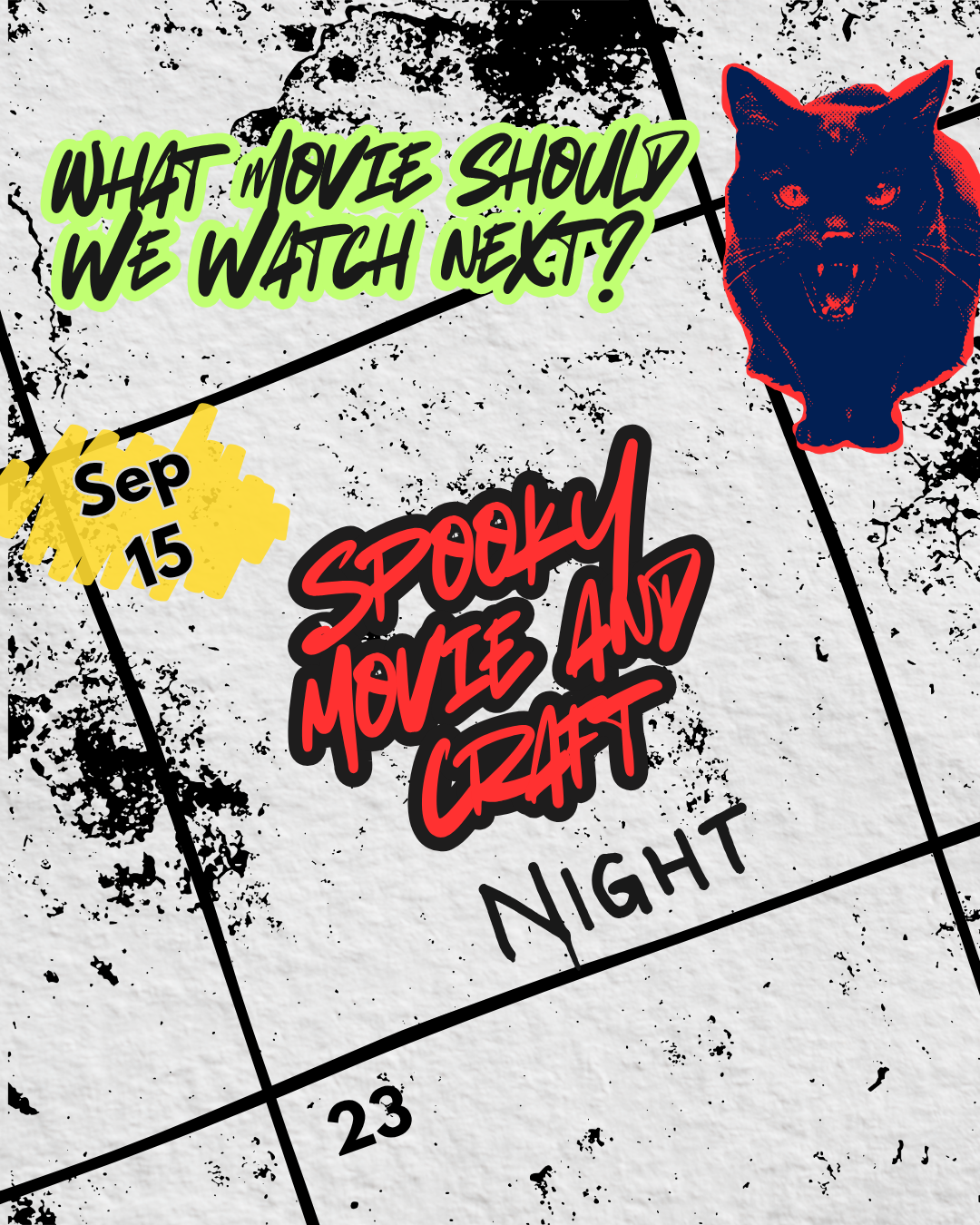 Spooky Movie Night, September 15th