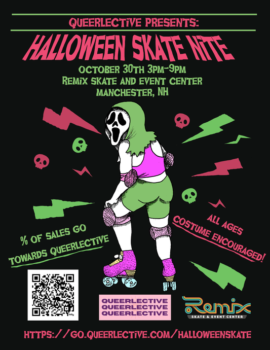 🎃 Queerlective Halloween FUNdraiser at Remix Roller Skating Center! 🎃