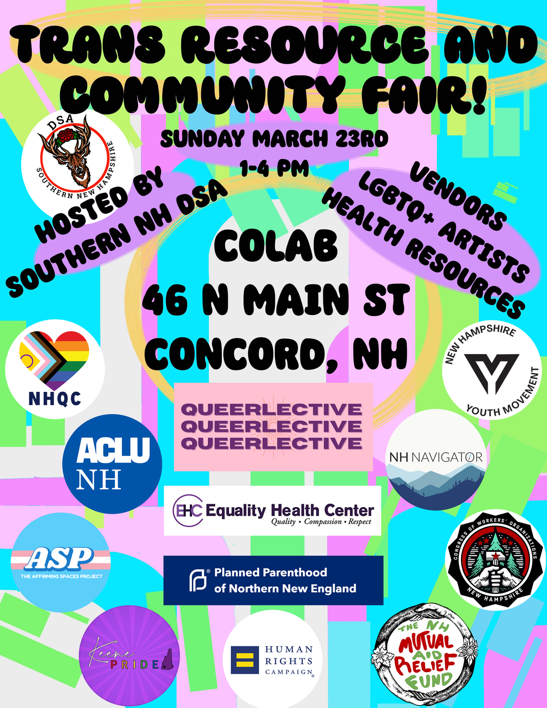 Trans Resource & Community Fair by Southern NH DSA