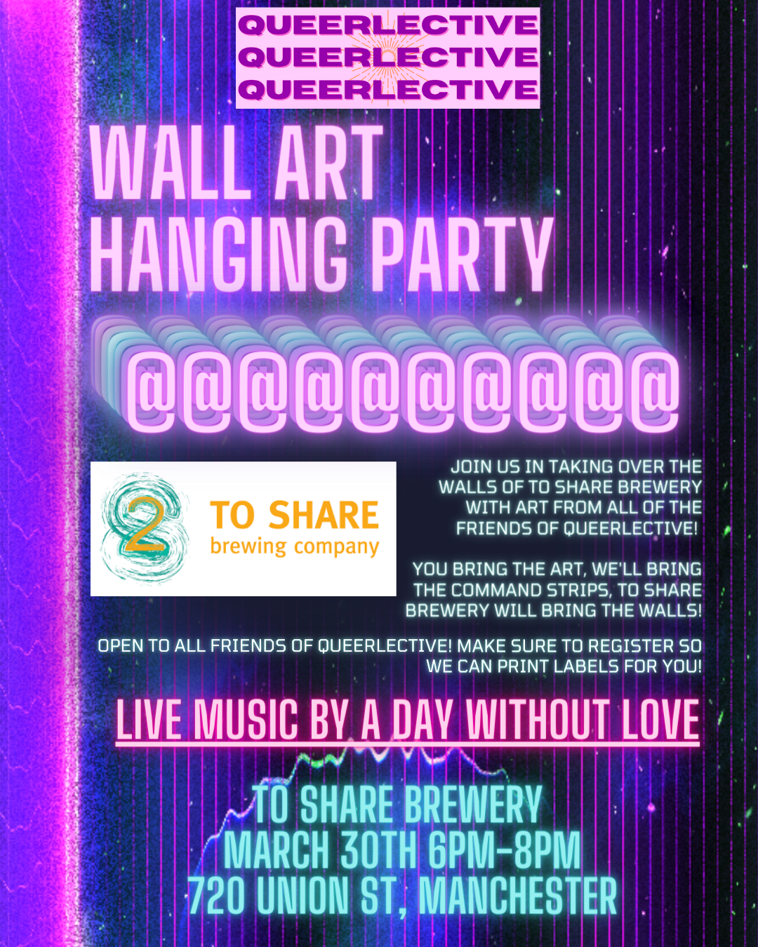 Wall Art Hanging Party with To Share Brewery, March 16 '23