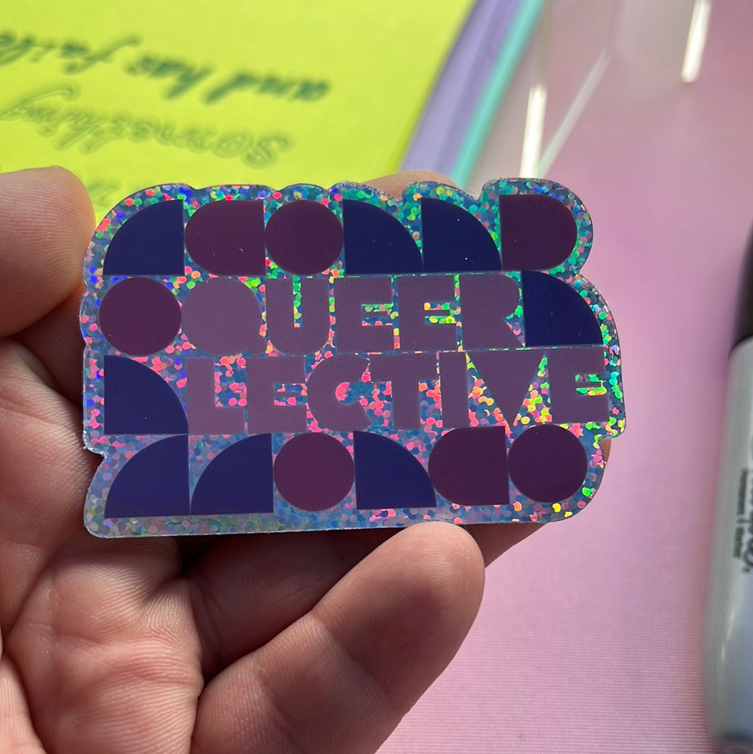 Queerlective Geo Glitter Sticker
