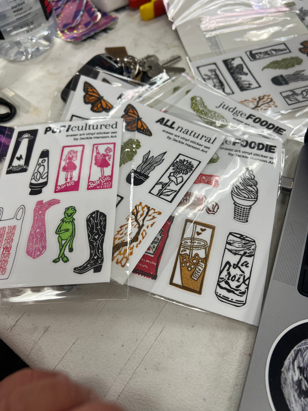 Eraser Art Sticker Set by Jackie Hanson
