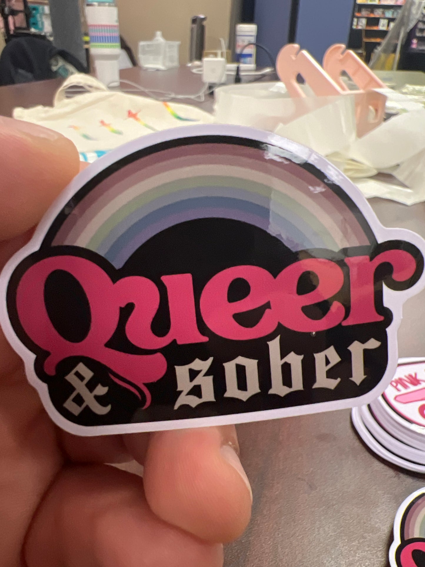 Queer And Sober Sticker