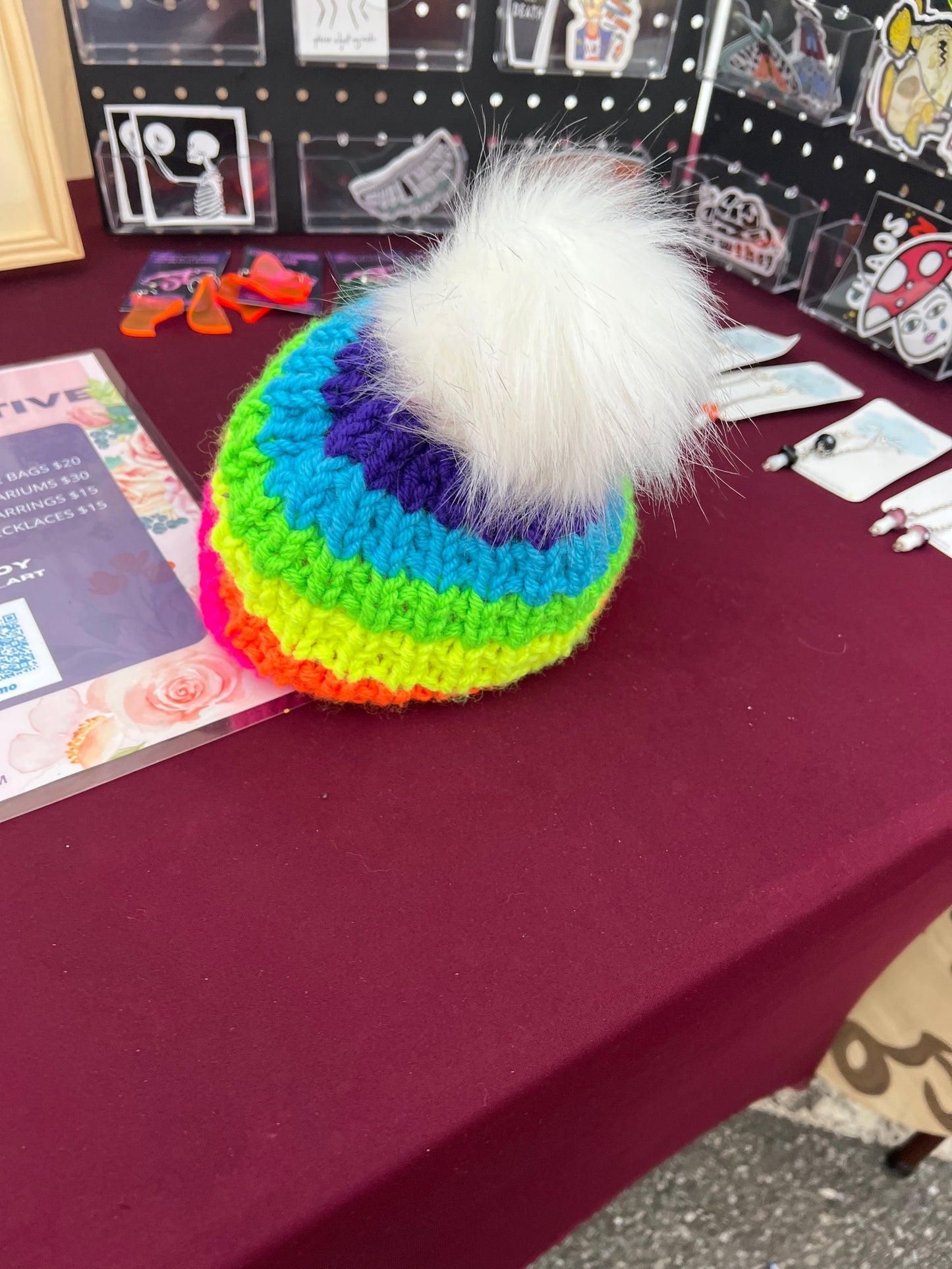 Rainbow Knit Hat by Kris