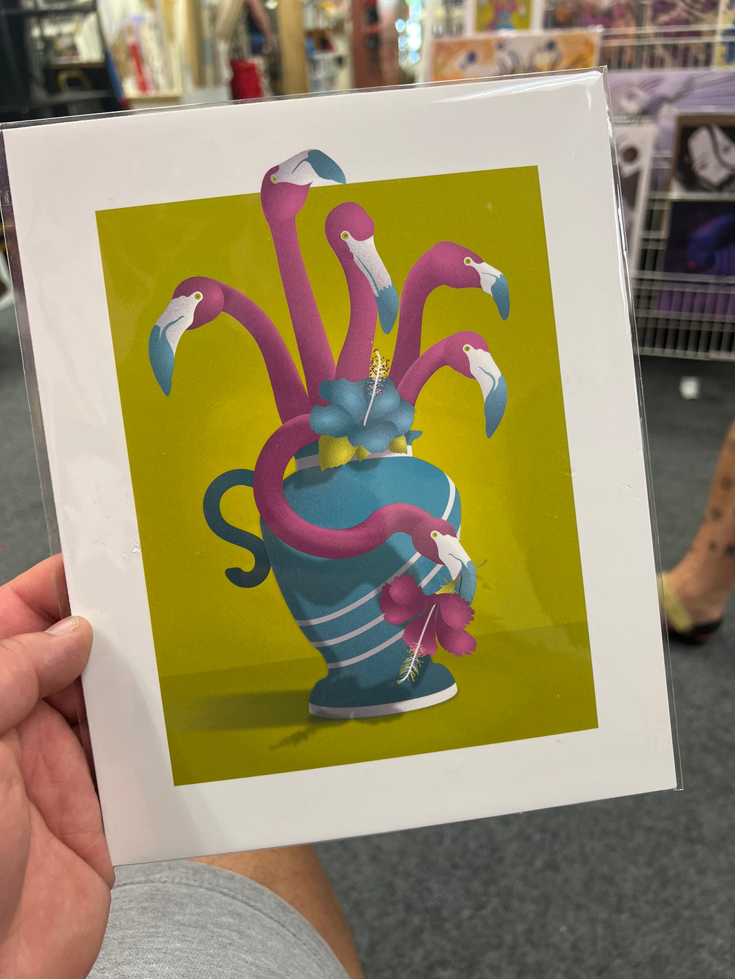 Flamingo Hydra Print by Brendan McCormick