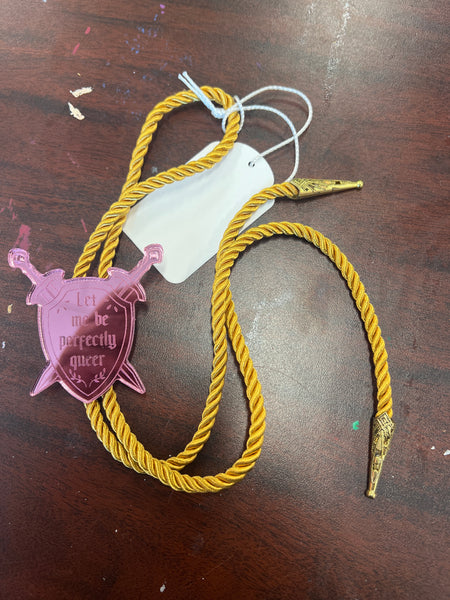 Let me be perfectly queer bolo tie by Amber the Crow