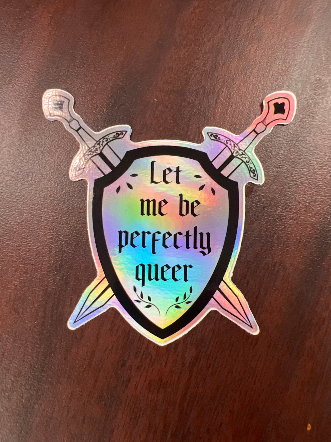 Let me be perfectly queer Sticker by Shadoe Morgan