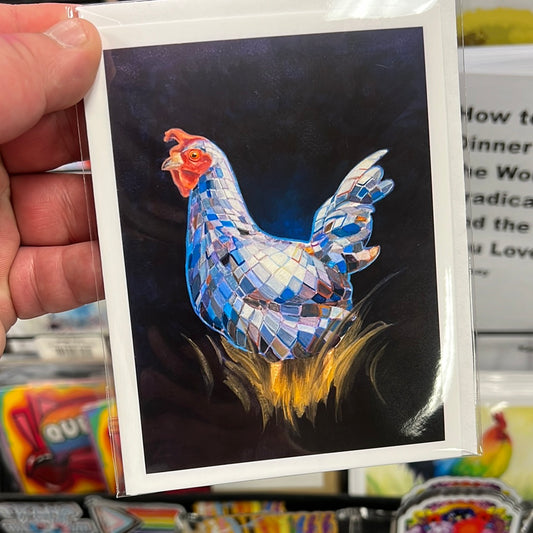 Disco Hen Card by Jackie Hanson