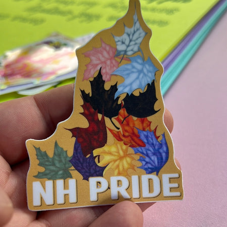 NH PRIDE FALLING LEAVES STICKER