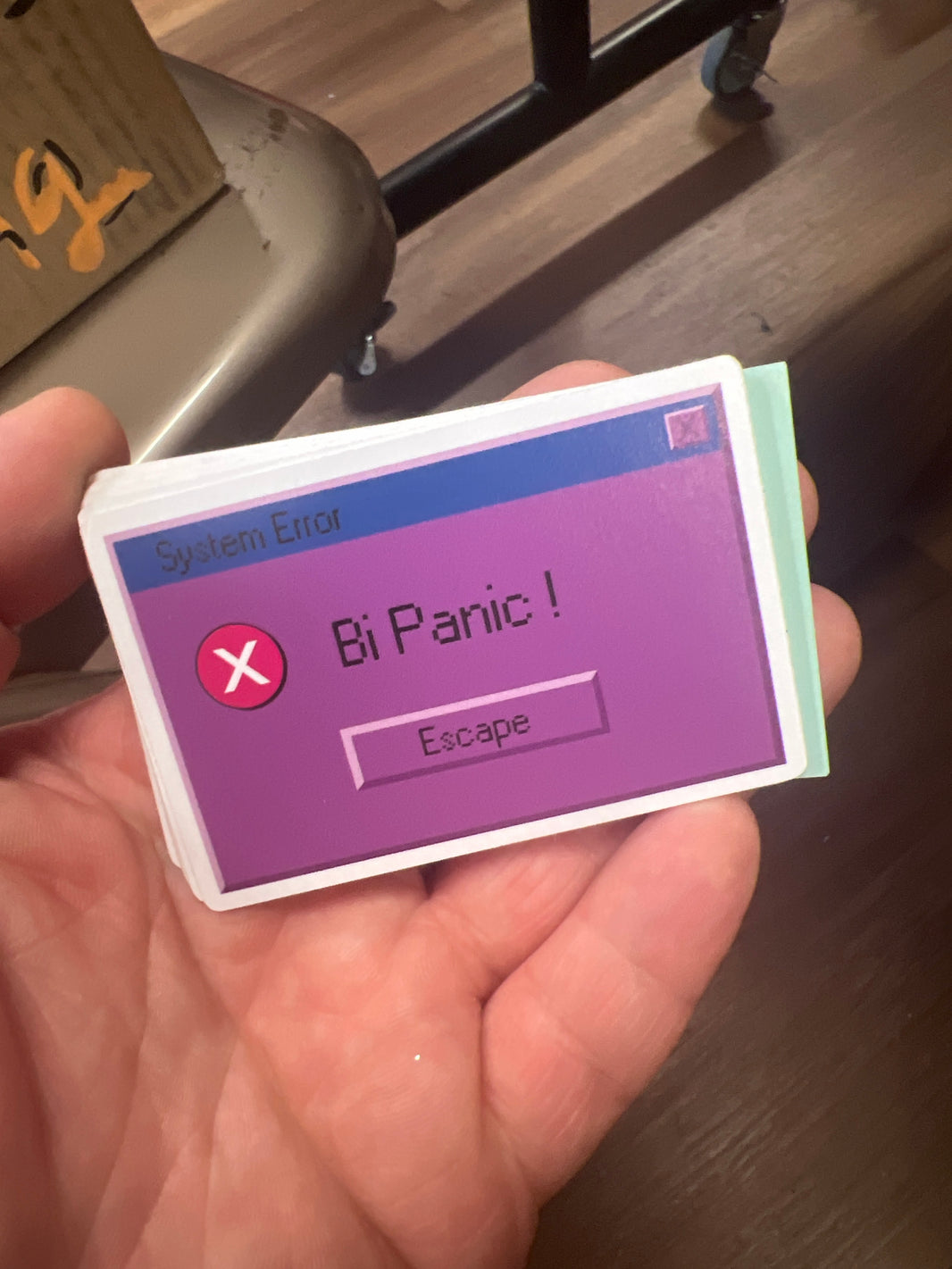 Bi Panic! Sticker by Amber the Crow