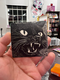 Mad Cat Sticker by Randall Nielsen