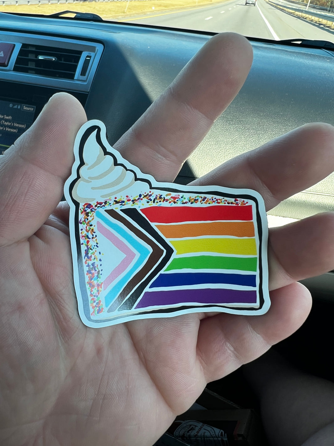 Progressive Pride Cake Magnet V1