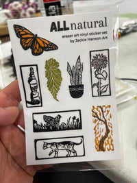 Eraser Art Sticker Set by Jackie Hanson