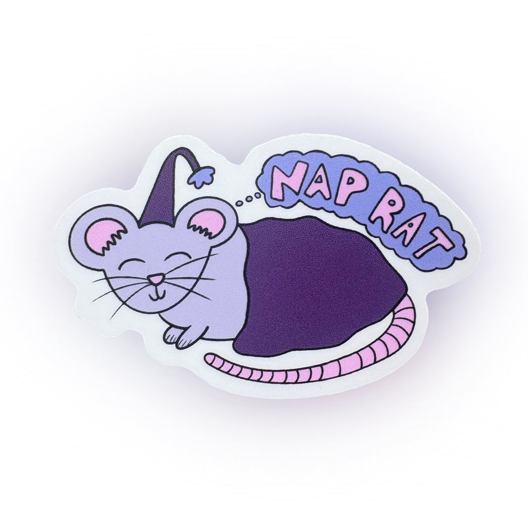 Nap Rat Sticker by Haley Searcy