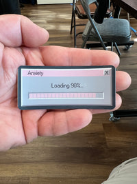 Anxiety Loading Sticker by Amber the Crow