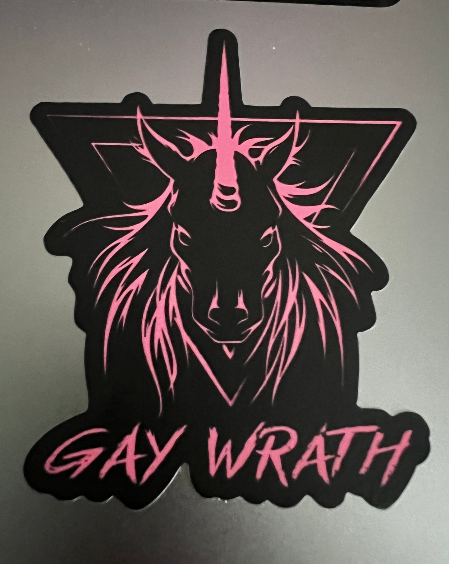 Gay Wrath Unicorn Sticker