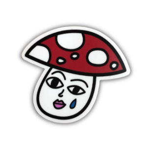 Crying Mushroom Sticker by Haley Searcy