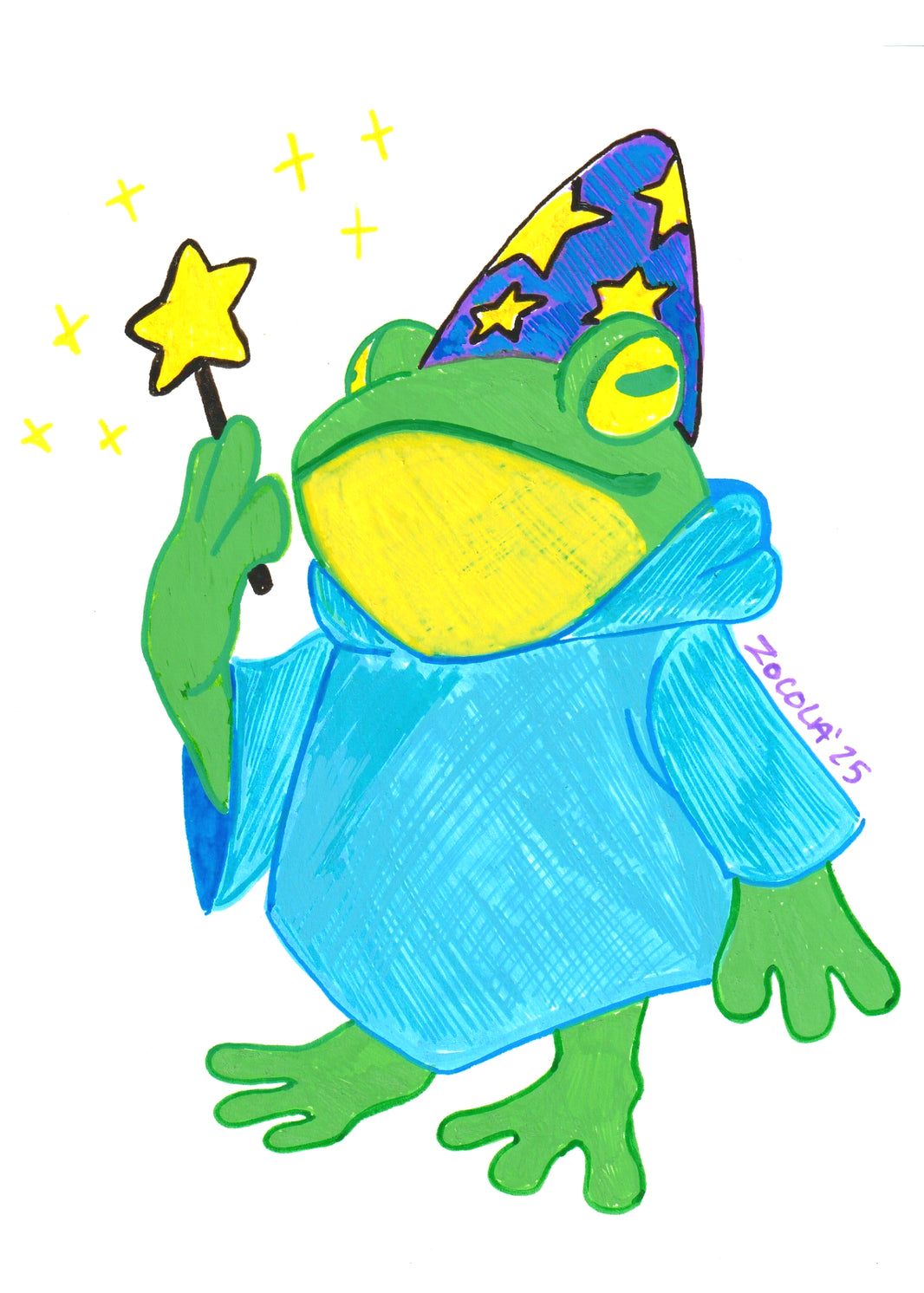 Frog Wizard Print by ZoCola
