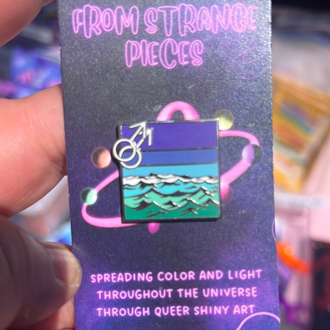 GAY OCEAN PRIDE PIN