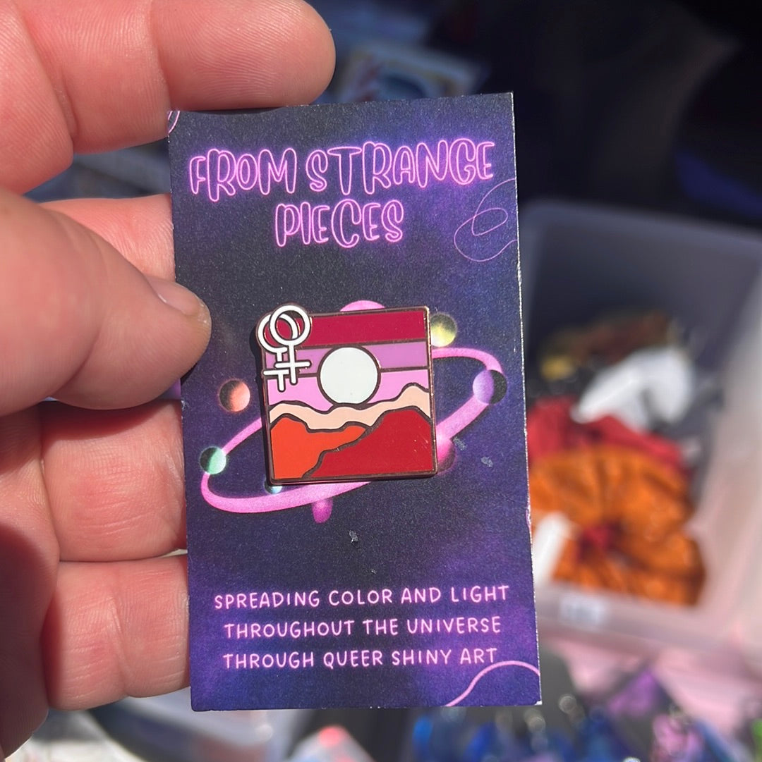 LESBIAN PRIDE SUNSET PIN – Queerlective