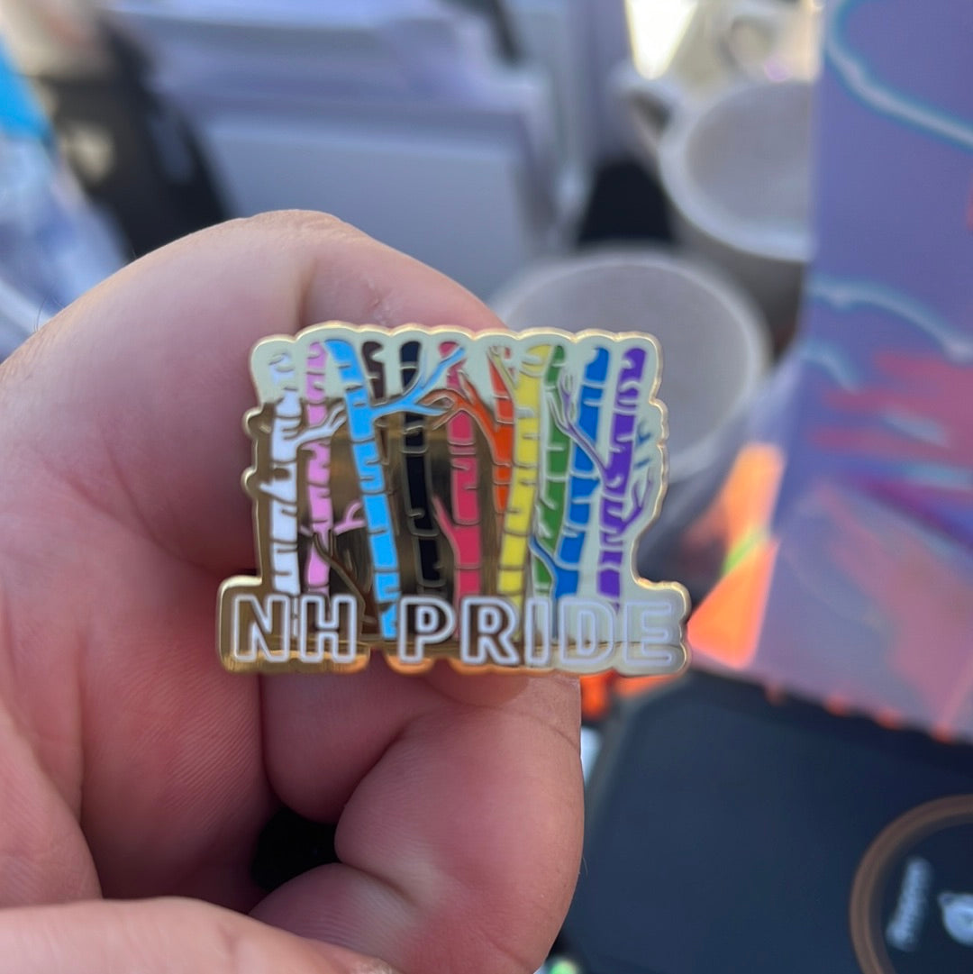 NH birch pride pin