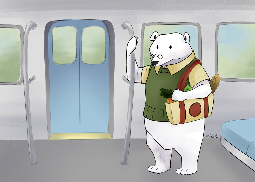 Environmentally Conscious Polar Bear Print by ZoCola