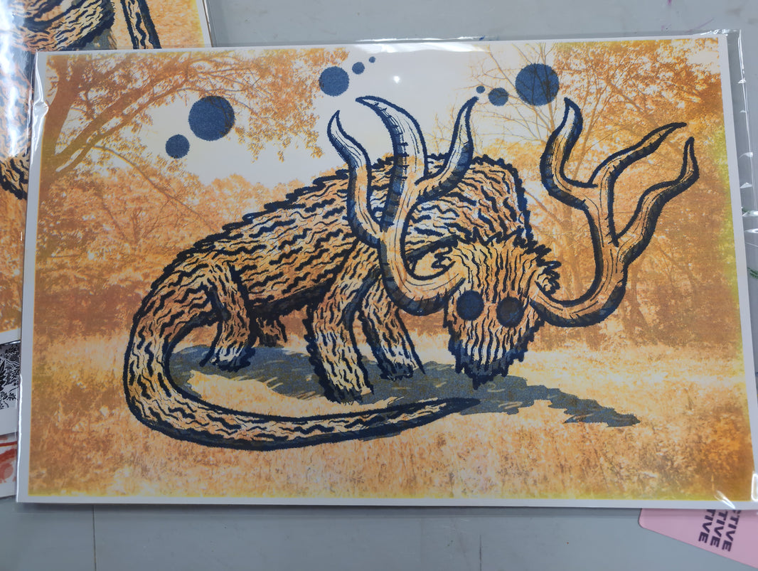 Forest Spirit Risograph by April Landry
