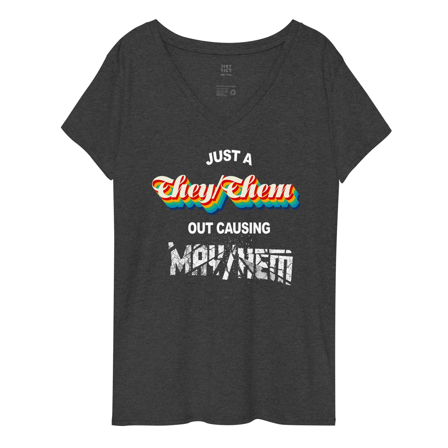 Them/Them May/Hem Women’s Recycled V-Neck T-Shirt