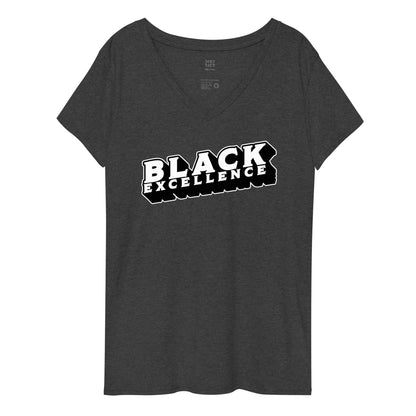 Black Excellence Women’s Recycled V-Neck T-Shirt