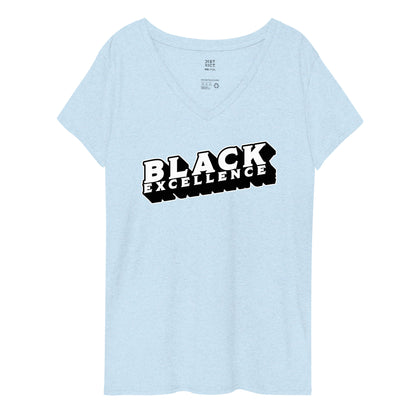 Black Excellence Women’s Recycled V-Neck T-Shirt