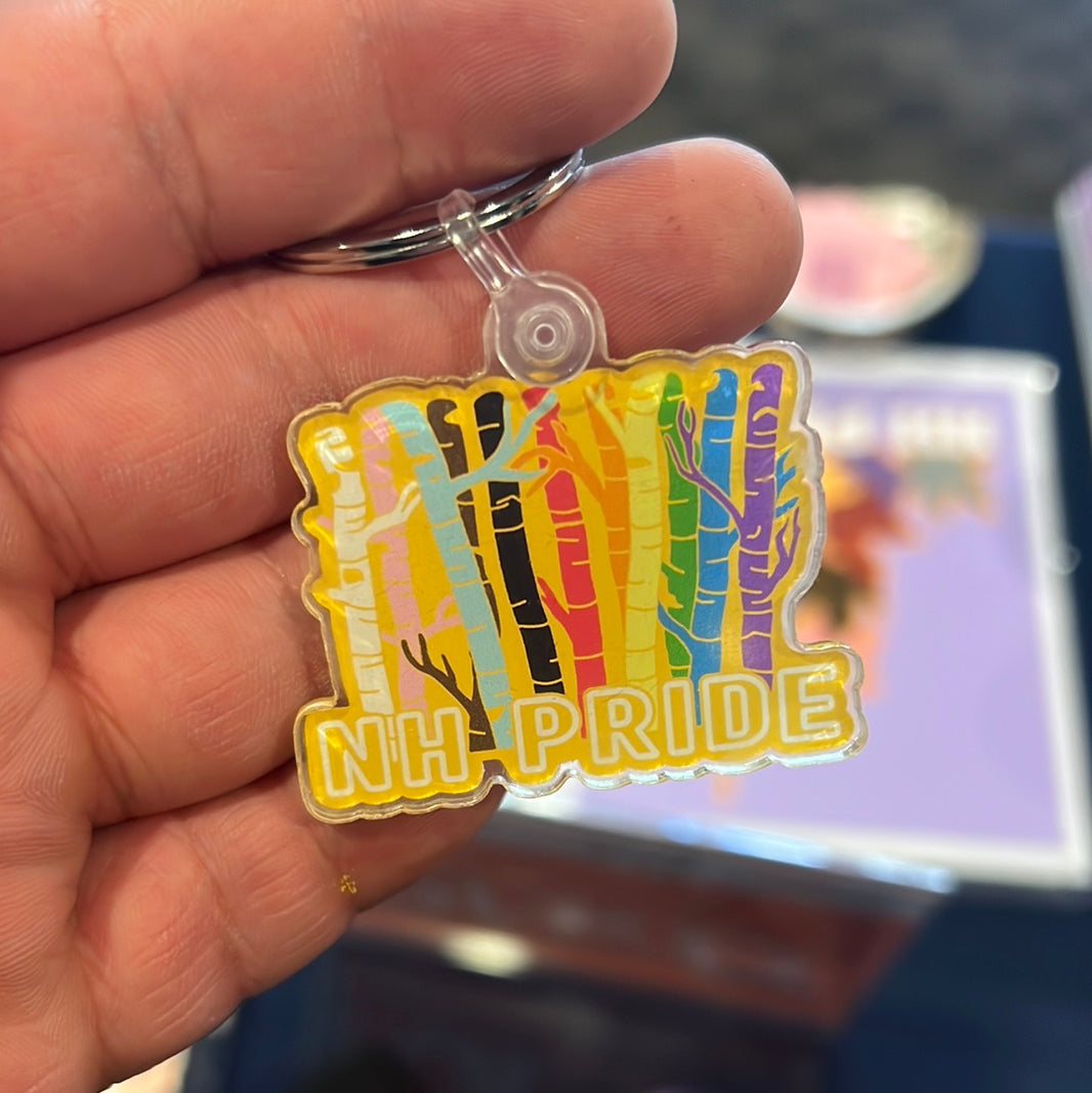 NH Pride Birch Tree Keychain